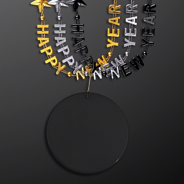 Happy New Year Party Beads with Medallion - Happy New Year Party Beads with Medallion - Image 1 of 1