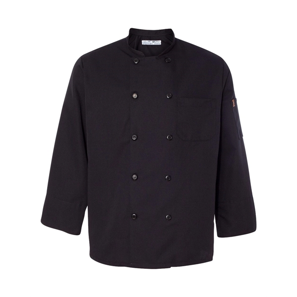 Chef Designs Ten Pearl Button Black Chef Coat - Chef Designs Ten Pearl Button Black Chef Coat - Image 1 of 4