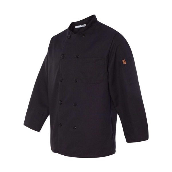 Chef Designs Ten Pearl Button Black Chef Coat - Chef Designs Ten Pearl Button Black Chef Coat - Image 2 of 4