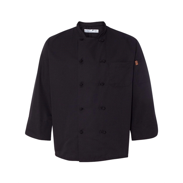 Chef Designs Black Knot Button Chef Coat - Chef Designs Black Knot Button Chef Coat - Image 1 of 4