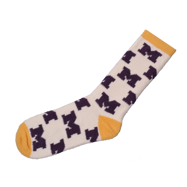 Custom Knit Plush Fuzzy Mid-Calf Crew Socks - Custom Knit Plush Fuzzy Mid-Calf Crew Socks - Image 1 of 1