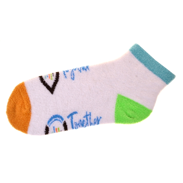 Custom Knit Plush Fuzzy Quarter Crew Socks - Custom Knit Plush Fuzzy Quarter Crew Socks - Image 0 of 3