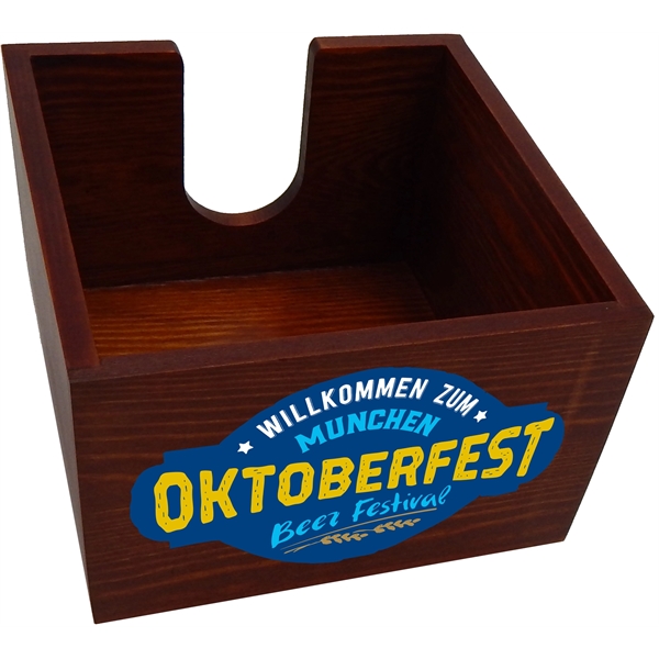 Square Wood Napkin Holder- Cherry - Square Wood Napkin Holder- Cherry - Image 0 of 1