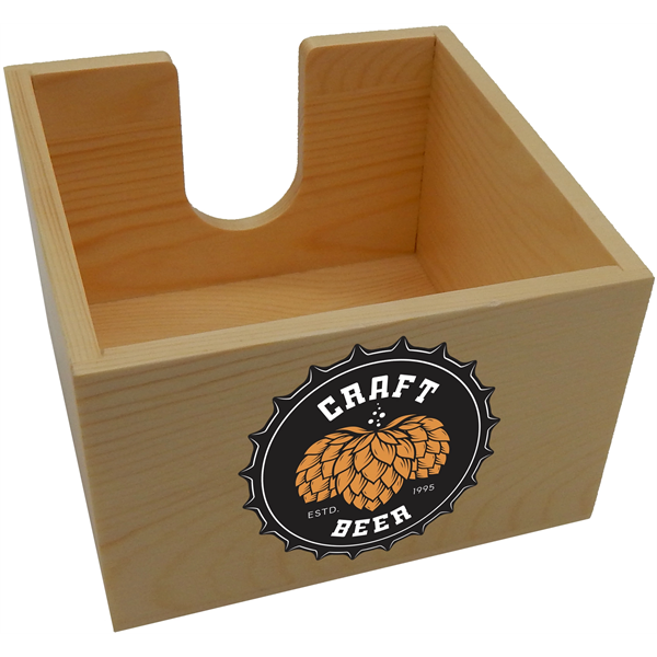 Square Wood Napkin Holder- Blond - Square Wood Napkin Holder- Blond - Image 0 of 1