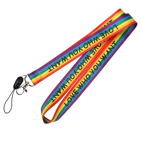 3/4" Pride Dye Sublimation Lanyard w/Phone Attachment - 3/4" Pride Dye Sublimation Lanyard w/Phone Attachment - Image 0 of 0
