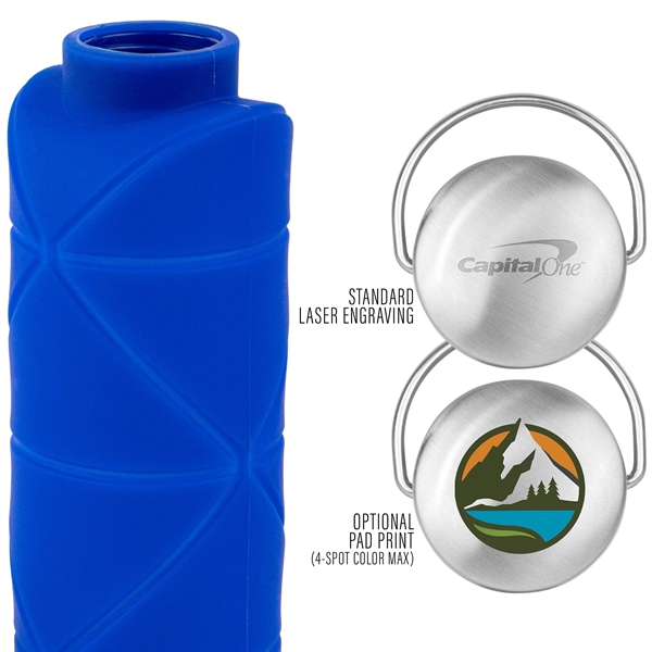 Origami 25oz. Silicone Water Bottle - Origami 25oz. Silicone Water Bottle - Image 5 of 8