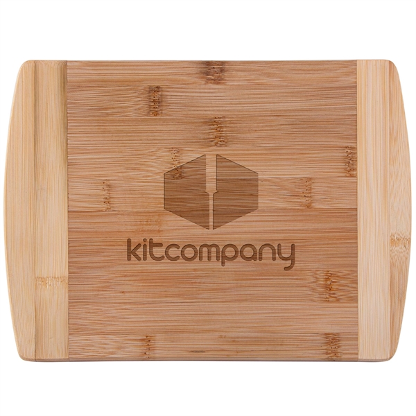 The Brisbane 11-Inch Two-Tone Deluxe Bamboo Cutting Board - The Brisbane 11-Inch Two-Tone Deluxe Bamboo Cutting Board - Image 2 of 5