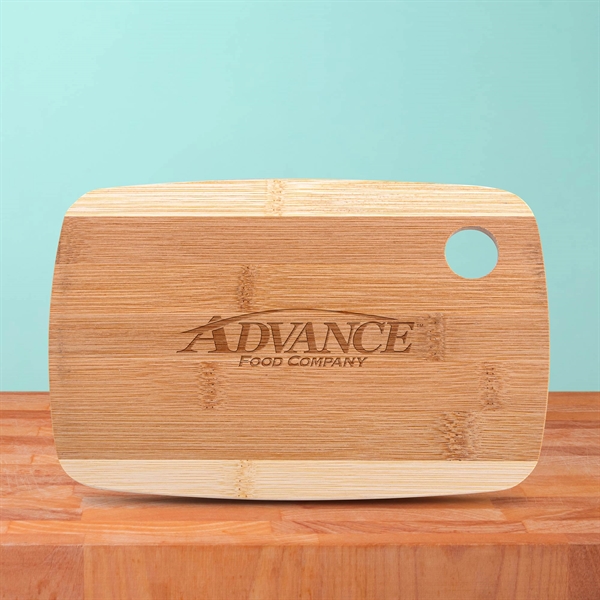 The Camden 9-Inch Two-Tone Bamboo Cutting Board - The Camden 9-Inch Two-Tone Bamboo Cutting Board - Image 5 of 5