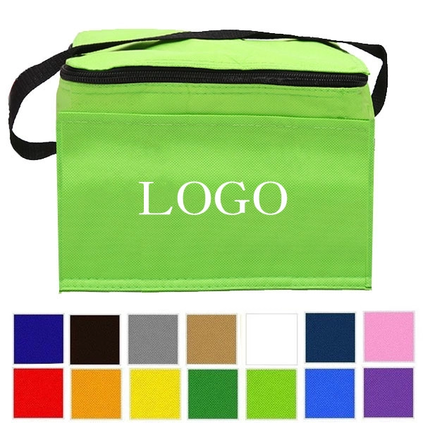 Portable 6 Can Pack Insulated Non Woven Cooler Bag - Portable 6 Can Pack Insulated Non Woven Cooler Bag - Image 0 of 9
