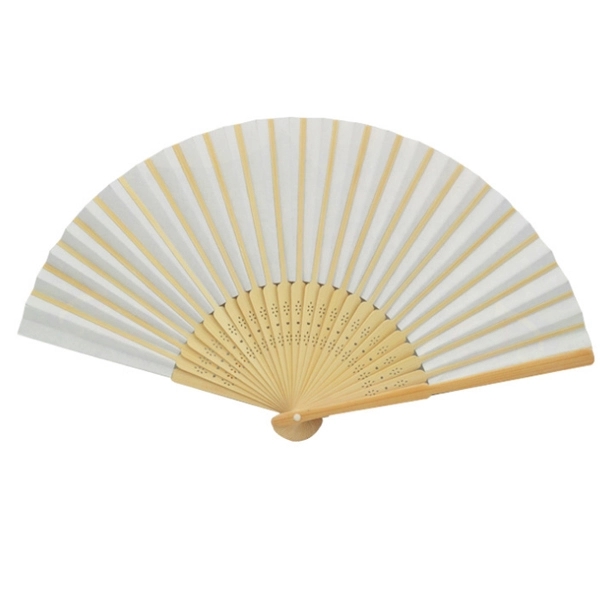 Oriental Folding Fan - 15"W x 9"H - Oriental Folding Fan - 15"W x 9"H - Image 4 of 4
