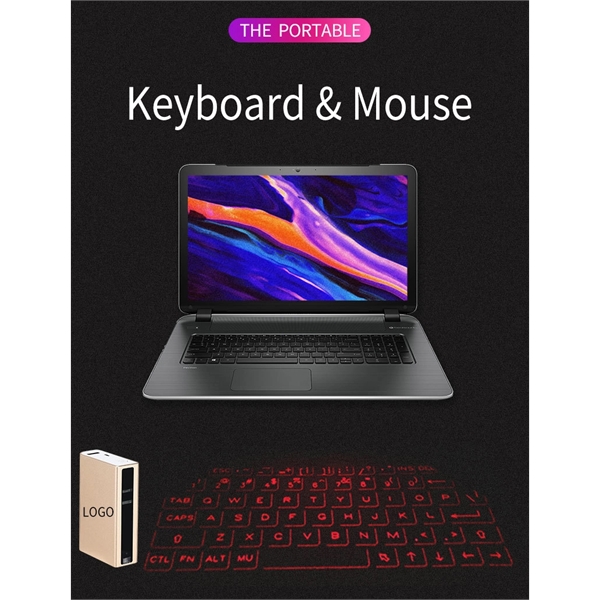 Laser projector wireless Keyboard & Mouse & Power Bank. - Laser projector wireless Keyboard & Mouse & Power Bank. - Image 2 of 3