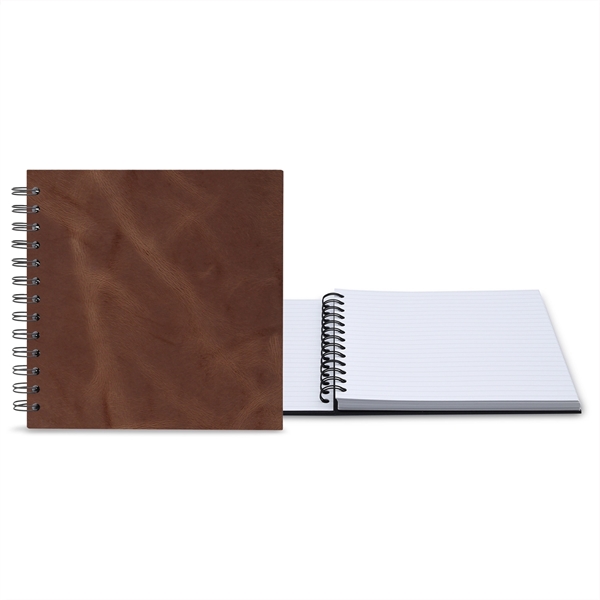 7" x 7" Premium Leather Spiral Journal - 7" x 7" Premium Leather Spiral Journal - Image 9 of 11