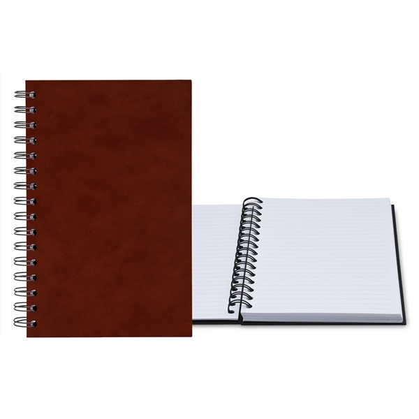 5.25" x 8.25" Premium Leather Spiral Journal - 5.25" x 8.25" Premium Leather Spiral Journal - Image 1 of 10