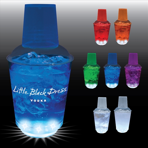 12 oz. Plastic 5 Light-Up Cocktail Shaker - 12 oz. Plastic 5 Light-Up Cocktail Shaker - Image 0 of 7