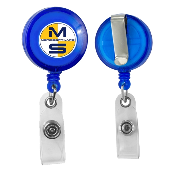 30" Cord Round Retractable Badge Reel - 30" Cord Round Retractable Badge Reel - Image 2 of 4