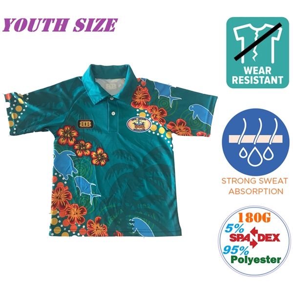 180G Milk Silk Soft Moisture Wicking Youth Polo Shirts