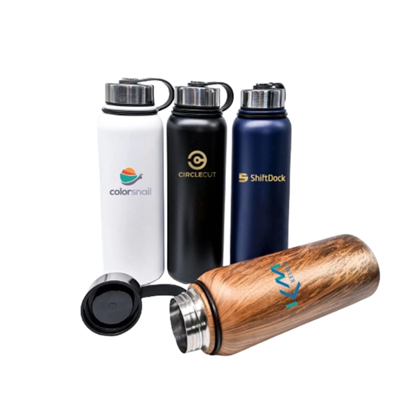Double Wall Stainless Steel Water Bottle, 40 oz. - Double Wall Stainless Steel Water Bottle, 40 oz. - Image 0 of 7
