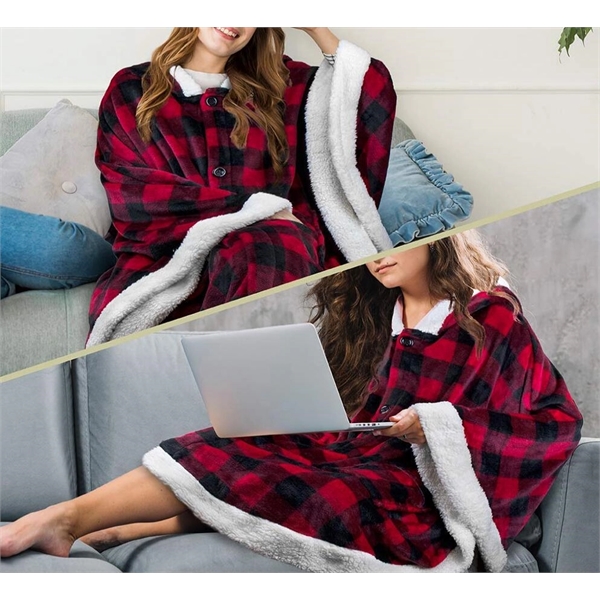 Wearable Blanket Sweatshirt - Wearable Blanket Sweatshirt - Image 2 of 3