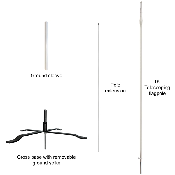 15' Double Sided Teardrop Banner w/ Premium Hardware & Base - 15' Double Sided Teardrop Banner w/ Premium Hardware & Base - Image 4 of 15