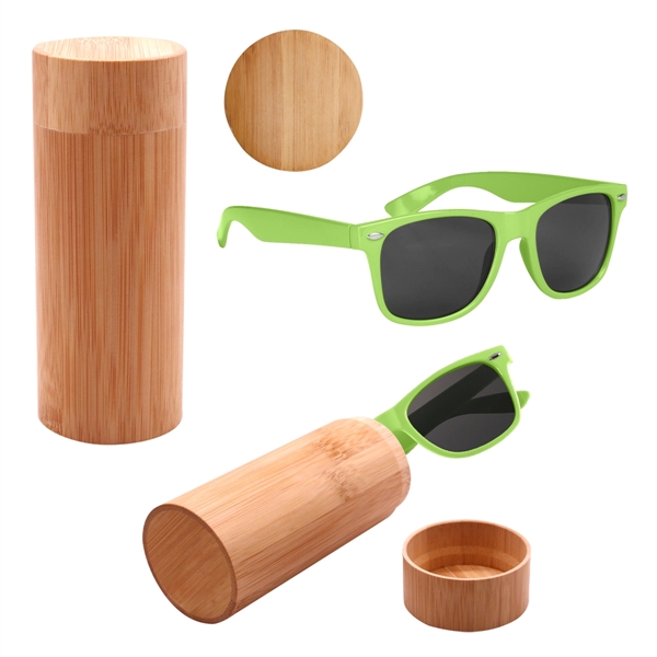 Malibu Sunglasses With Bamboo Case - Malibu Sunglasses With Bamboo Case - Image 1 of 1