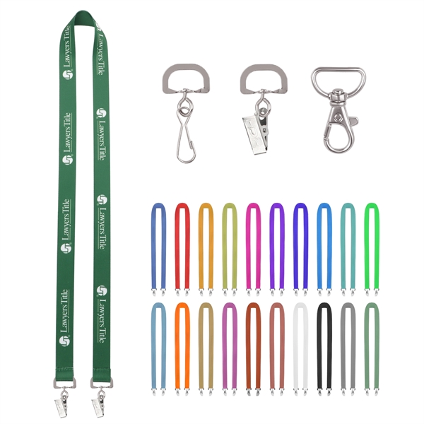 3/4" Dye Sublimated Double Ended Lanyard