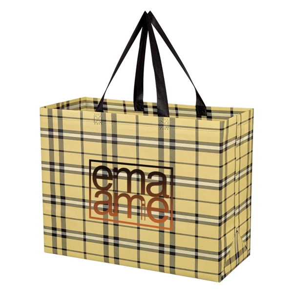 Soho Tartan Laminated Non-Woven Shopper Bag - Soho Tartan Laminated Non-Woven Shopper Bag - Image 2 of 3