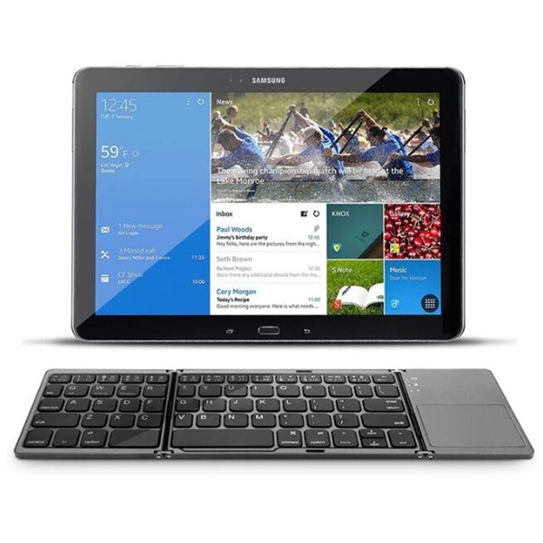 Foldable wireless keyboard with trackpad - Foldable wireless keyboard with trackpad - Image 1 of 2