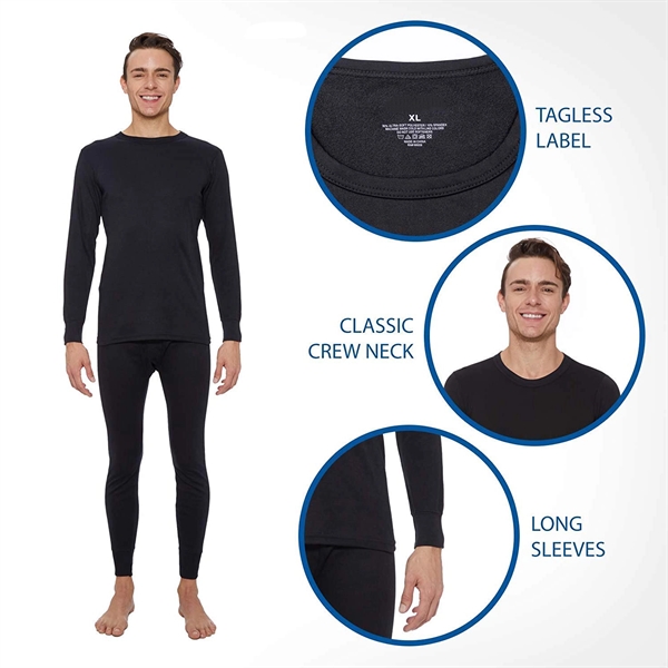 Men's Ultra Soft Thermal Underwear Set - Men's Ultra Soft Thermal Underwear Set - Image 3 of 5