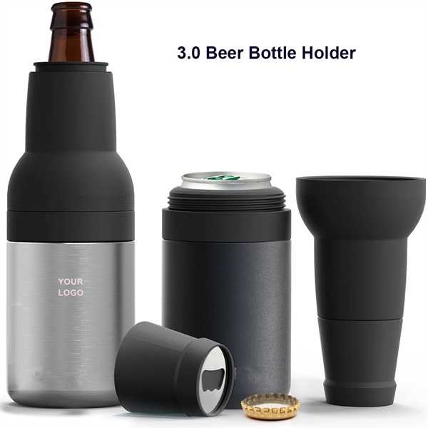 12oz Insulated Beer Bottle Cooler With Opener - 12oz Insulated Beer Bottle Cooler With Opener - Image 0 of 6