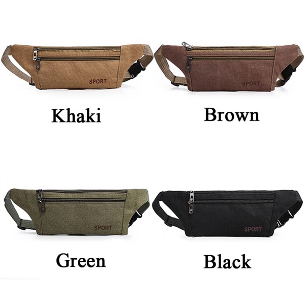 Custom Canvas Fanny Packs & Sports Waist Mini Wallet Bag - Custom Canvas Fanny Packs & Sports Waist Mini Wallet Bag - Image 4 of 4