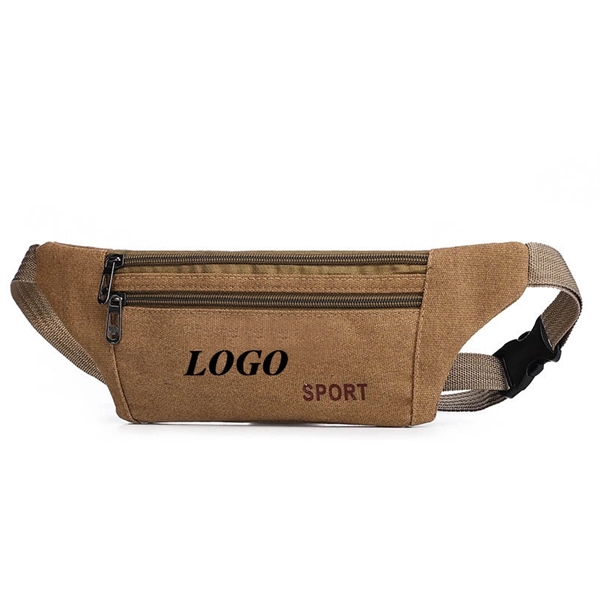 Custom Canvas Fanny Packs & Sports Waist Mini Wallet Bag - Custom Canvas Fanny Packs & Sports Waist Mini Wallet Bag - Image 3 of 4