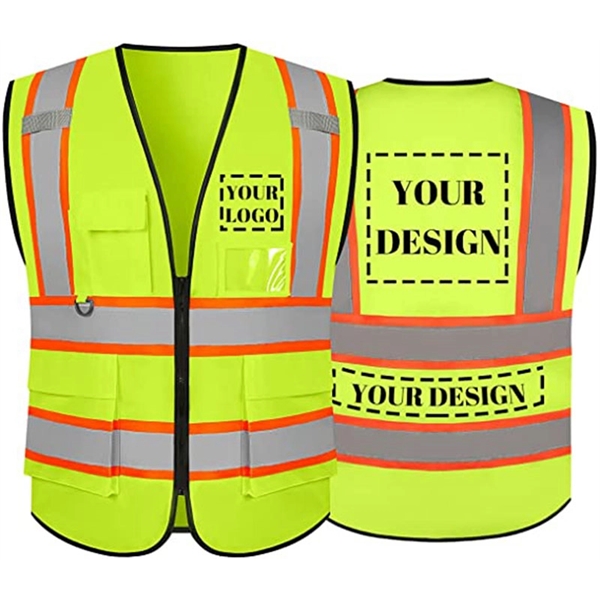 Reflective High Visibility Vest Workwear - Reflective High Visibility Vest Workwear - Image 0 of 5
