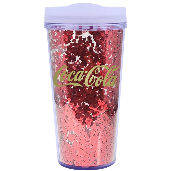 17 oz. Glamour Glitter Tumbler - Made in USA - 17 oz. Glamour Glitter Tumbler - Made in USA - Image 0 of 6