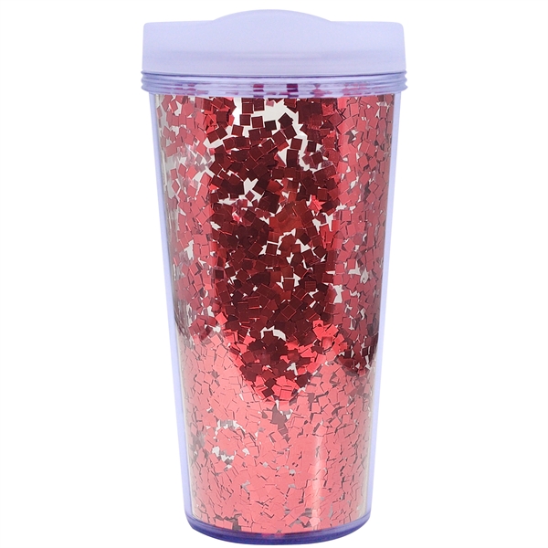 17 oz. Glamour Glitter Tumbler - Made in USA - 17 oz. Glamour Glitter Tumbler - Made in USA - Image 1 of 6