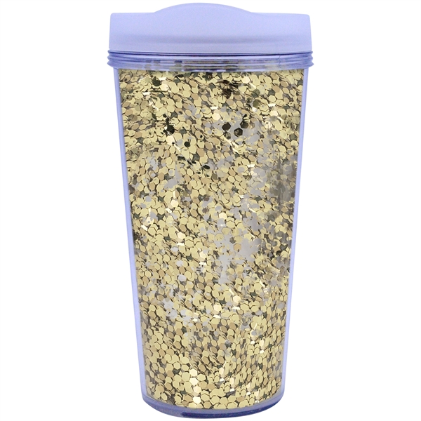 17 oz. Glamour Glitter Tumbler - Made in USA - 17 oz. Glamour Glitter Tumbler - Made in USA - Image 3 of 6
