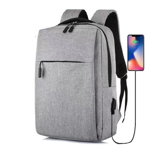 Nylon Zipper Business with USB Charging Backpack - Nylon Zipper Business with USB Charging Backpack - Image 1 of 3