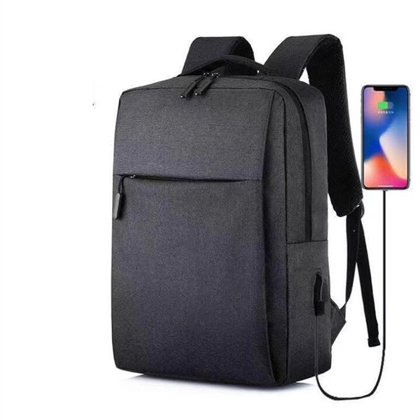 Nylon Zipper Business with USB Charging Backpack - Nylon Zipper Business with USB Charging Backpack - Image 3 of 3