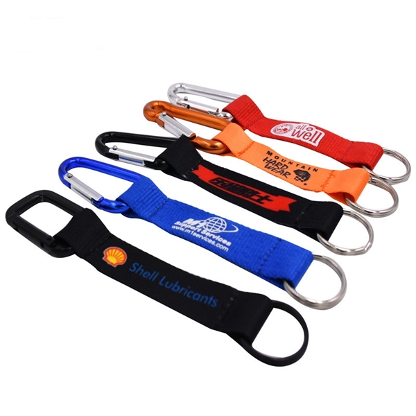 Carabiner Keychain with Polyester Strap - Carabiner Keychain with Polyester Strap - Image 2 of 2