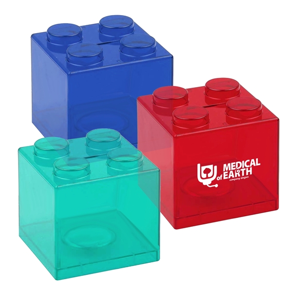 PS Clear Building Block Coin Bank - PS Clear Building Block Coin Bank - Image 0 of 1
