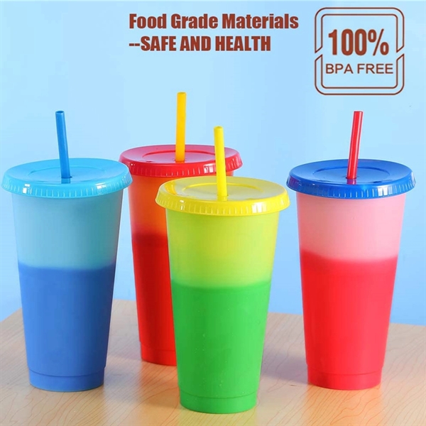 24oz Color Changing Cup with Straw - 24oz Color Changing Cup with Straw - Image 4 of 6