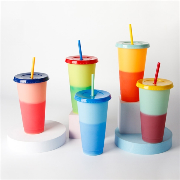 24oz Color Changing Cup with Straw - 24oz Color Changing Cup with Straw - Image 5 of 6