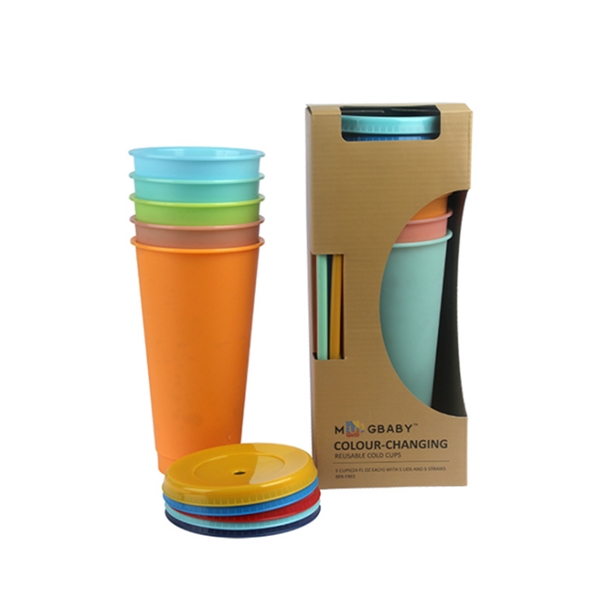 24oz Color Changing Cup with Straw - 24oz Color Changing Cup with Straw - Image 6 of 6