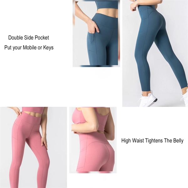 Fitness Pants Women's High Waist Yoga with Pockets - Fitness Pants Women's High Waist Yoga with Pockets - Image 1 of 4