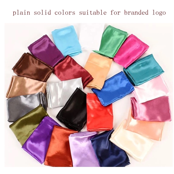 Satin Pocket Square Wedding Party Solid Handkerchief - Satin Pocket Square Wedding Party Solid Handkerchief - Image 3 of 3