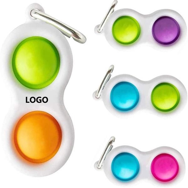 Bubble Popper Fidget Toy Keychain - Bubble Popper Fidget Toy Keychain - Image 0 of 3