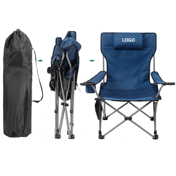 Camping Folding Chair with Cup Holder - Camping Folding Chair with Cup Holder - Image 2 of 5
