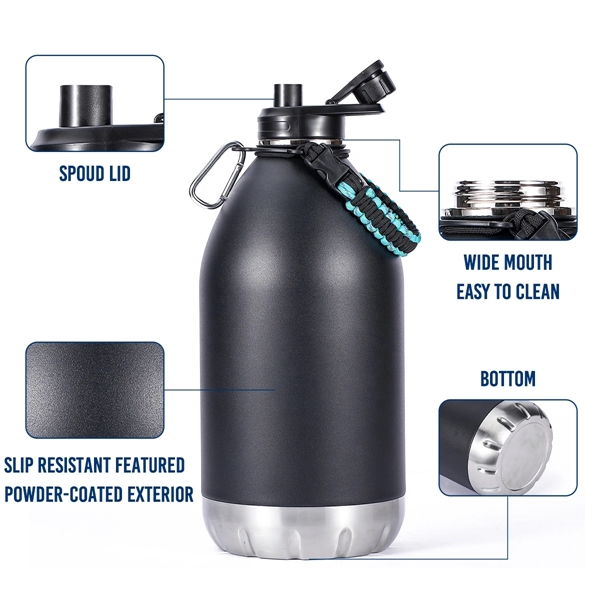 1 Gallon Double Vacuum Insulated Sports Bottle - 1 Gallon Double Vacuum Insulated Sports Bottle - Image 1 of 2