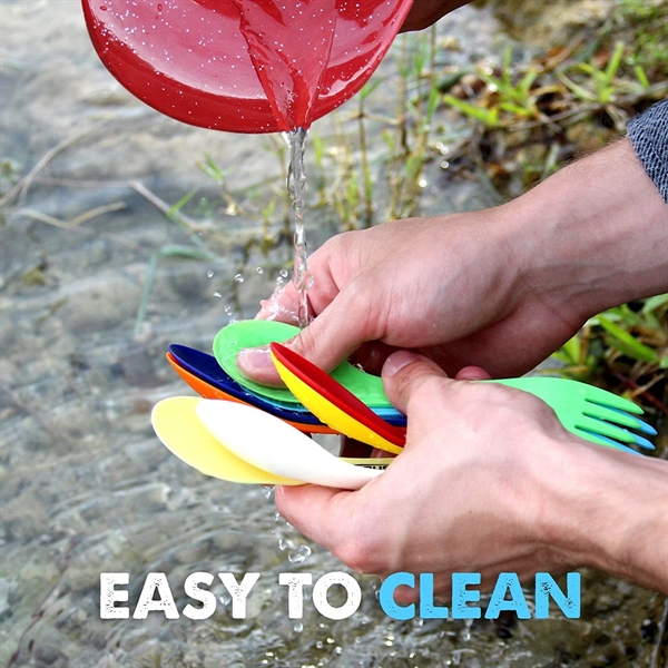 3-IN-1 Camping Spork BPA Free Bio-Based ABS Cutlery - 3-IN-1 Camping Spork BPA Free Bio-Based ABS Cutlery - Image 2 of 3