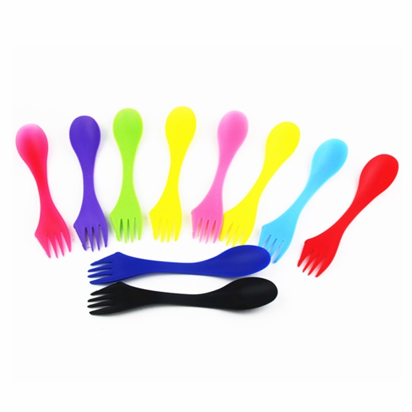 3-IN-1 Camping Spork BPA Free Bio-Based ABS Cutlery - 3-IN-1 Camping Spork BPA Free Bio-Based ABS Cutlery - Image 3 of 3