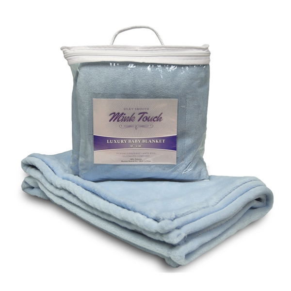 Mink Touch Premium Lap Blanket w/ Custom Imprint, 30" X 40" - Mink Touch Premium Lap Blanket w/ Custom Imprint, 30" X 40" - Image 1 of 8
